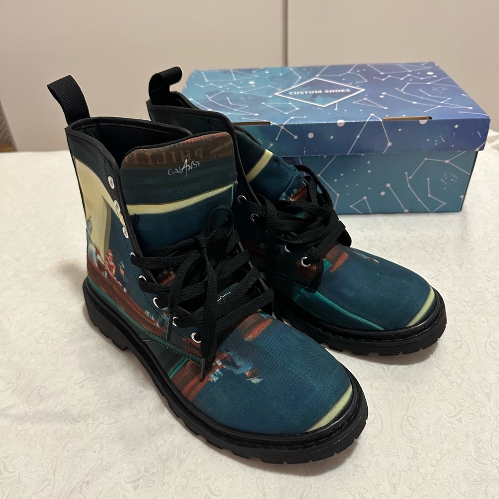Galartsy Mighthawks Edward Hopper Canvas Boots